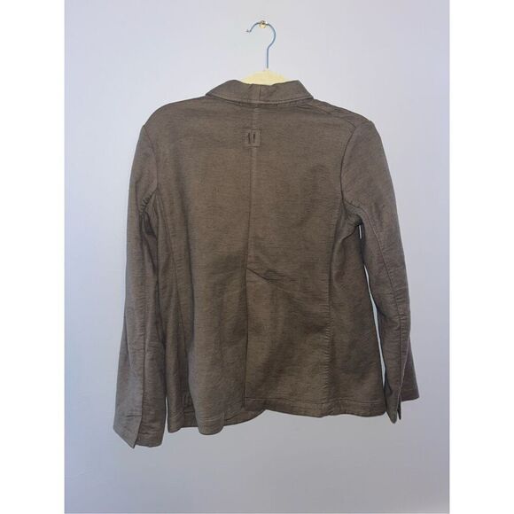 Hannes Roether Women's Brown Blazer Small Cotton Linen - Picture 4 of 5